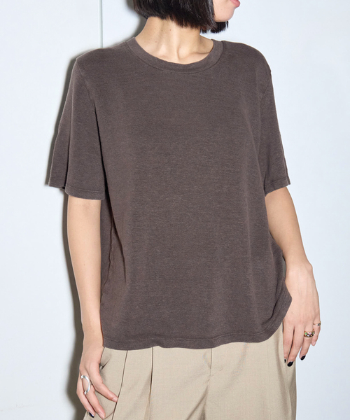 CITYSHOP(シティーショップ)の「JUNGMAVEN DAKOTA 100% HEMP TEE:Tシャツ(Tシャツ/カットソー・レディース・ブラウン・SMALL)」の2枚目の写真