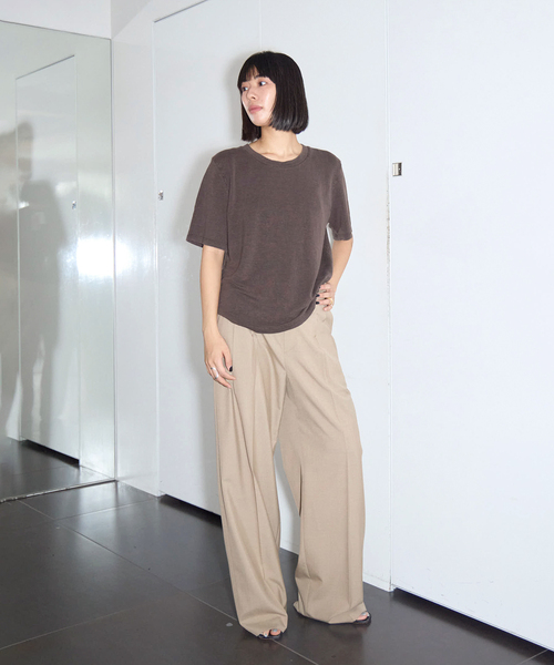 CITYSHOP(シティーショップ)の「JUNGMAVEN DAKOTA 100% HEMP TEE:Tシャツ(Tシャツ/カットソー・レディース・ブラウン・SMALL)」の3枚目の写真