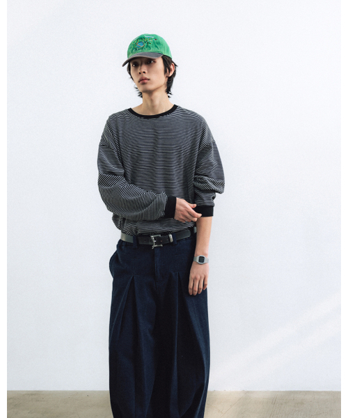 ANGLAN（アングラン）の「Essential Layer Long Sleeve - Striped（Tシャツ/カットソー・メンズ・その他・1/2）」の7枚目の写真