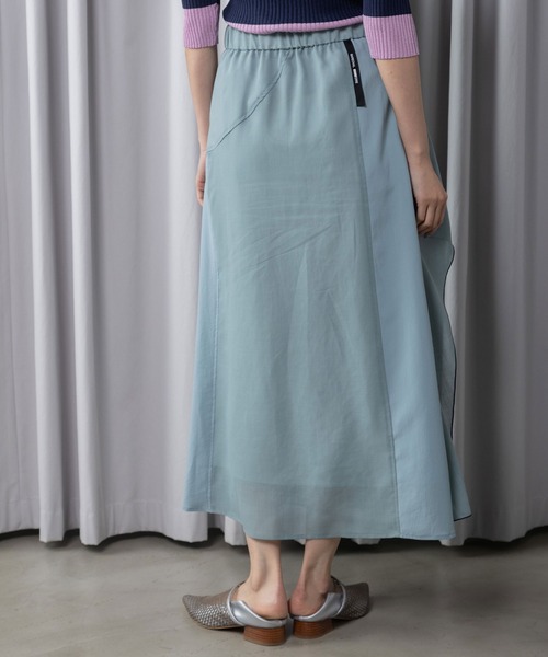 MARECHAL TERRE(マルシャルテル)の「コンビネーションデザインスカート(スカート・レディース・ネイビー/セージグリーン/ライトベージュ/ブラック・MEDIUM)」の13枚目の写真