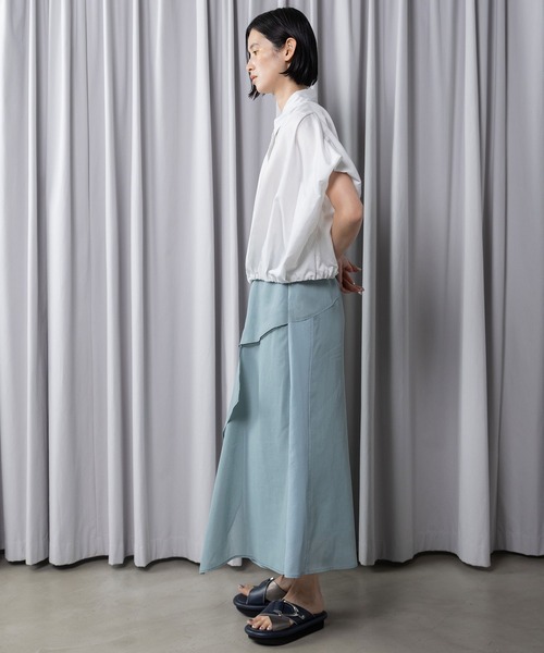 MARECHAL TERRE(マルシャルテル)の「コンビネーションデザインスカート(スカート・レディース・ネイビー/セージグリーン/ライトベージュ/ブラック・MEDIUM)」の16枚目の写真