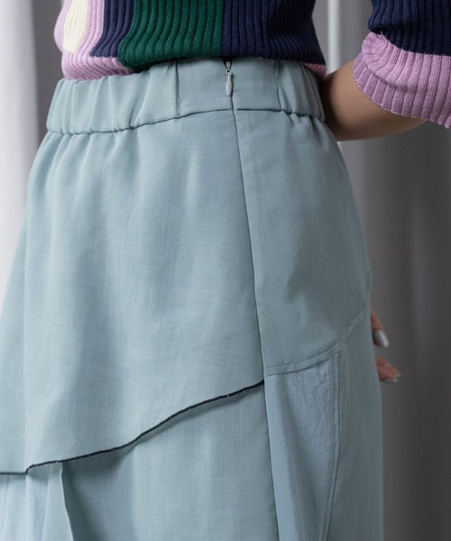 MARECHAL TERRE(マルシャルテル)の「コンビネーションデザインスカート(スカート・レディース・ネイビー/セージグリーン/ライトベージュ/ブラック・MEDIUM)」の20枚目の写真