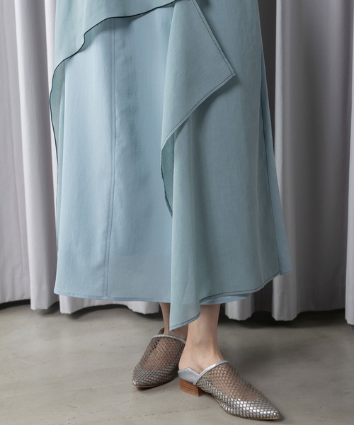 MARECHAL TERRE(マルシャルテル)の「コンビネーションデザインスカート(スカート・レディース・ネイビー/セージグリーン/ライトベージュ/ブラック・MEDIUM)」の19枚目の写真