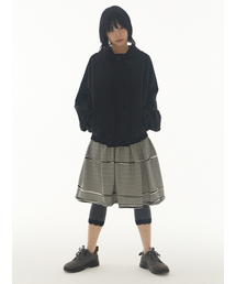 Open Edge Midi Skirt Stripe