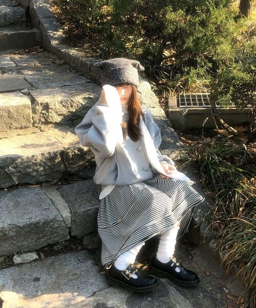 EXPIRED GIRL(エクスパイアードガール)の「Open Edge Midi Skirt Stripe(スカート・レディース・その他・FREE)」の5枚目の写真