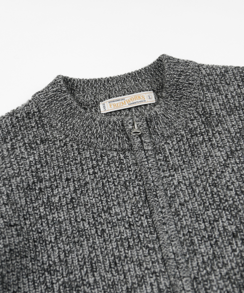 FRIZMWORKS（フリズムワークス）の「TWEED WOOL ZIP UP CARDIGAN _ CHARCOAL（カーディガン/ボレロ・メンズ・その他・SMALL/MEDIUM/LARGE/X-LARGE）」の3枚目の写真