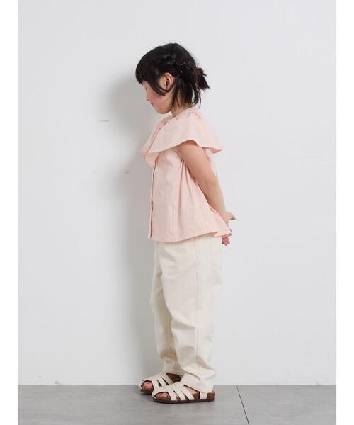 Samansa Mos2 Lagom（サマンサモスモスラーゴム）の「☆ストライプ柄ビッグカラーブラウス(セットアップ可)（シャツ/ブラウス・キッズ・レッド/ブルー・100/110/120/95/130）」の17枚目の写真