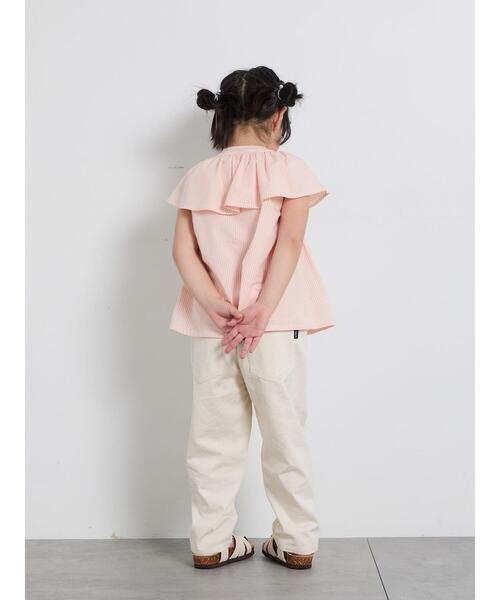 Samansa Mos2 Lagom（サマンサモスモスラーゴム）の「☆ストライプ柄ビッグカラーブラウス(セットアップ可)（シャツ/ブラウス・キッズ・レッド/ブルー・100/110/120/95/130）」の18枚目の写真