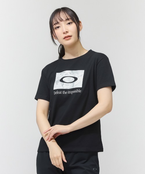 OAKLEY（オークリー）の「オークリー  RADIANT QDC BOX LOGO TEE 11.0（Tシャツ/カットソー・レディース・ブラック/ホワイト/グリーン・S/M/L/XL）」の3枚目の写真