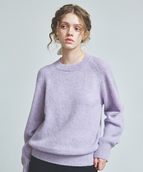 KNITTED（ニッティド）の「シェギドック ウール100% ラウンドニット LAVENDER（ニット/セーター・レディース・その他・LARGE/MEDIUM/X-LARGE）」の7枚目の写真