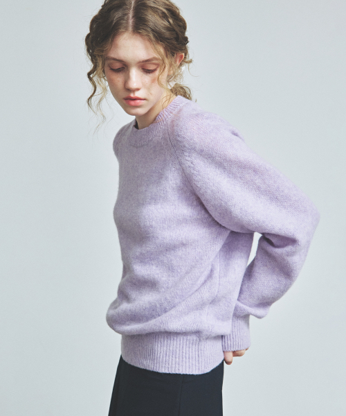 KNITTED（ニッティド）の「シェギドック ウール100% ラウンドニット LAVENDER（ニット/セーター・レディース・その他・LARGE/MEDIUM/X-LARGE）」の8枚目の写真