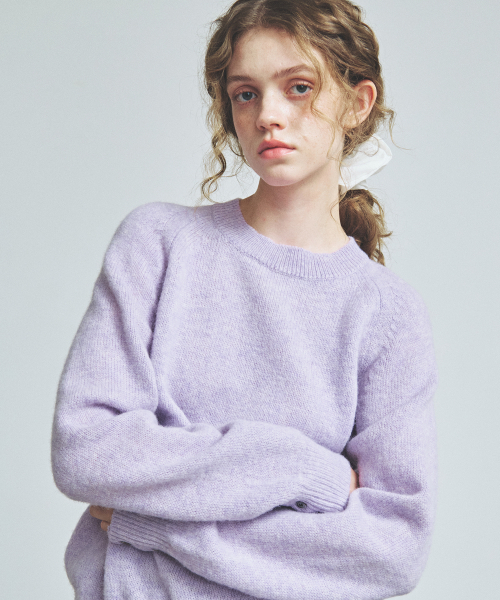 KNITTED（ニッティド）の「シェギドック ウール100% ラウンドニット LAVENDER（ニット/セーター・レディース・その他・LARGE/MEDIUM/X-LARGE）」の10枚目の写真