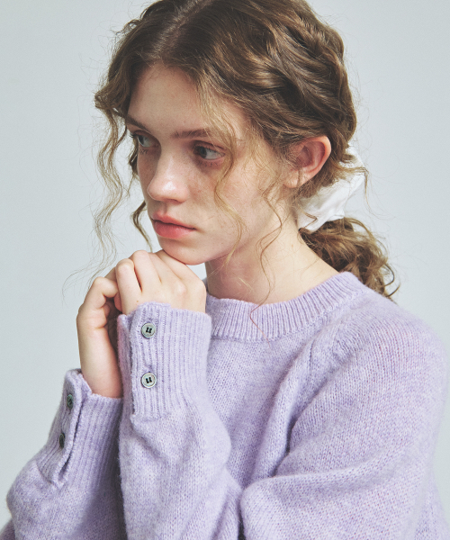 KNITTED（ニッティド）の「シェギドック ウール100% ラウンドニット LAVENDER（ニット/セーター・レディース・その他・LARGE/MEDIUM/X-LARGE）」の11枚目の写真