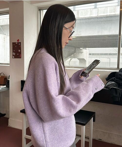 KNITTED（ニッティド）の「シェギドック ウール100% ラウンドニット LAVENDER（ニット/セーター・レディース・その他・LARGE/MEDIUM/X-LARGE）」の19枚目の写真
