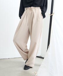 CIAOPANIC TYPY | 【接触冷感/5サイズ展開】テックリネンウエスト紐ベルトワイドイージースラックス(その他パンツ)