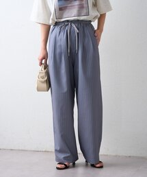 CIAOPANIC TYPY | 【接触冷感/5サイズ展開】テックリネンウエスト紐ベルトワイドイージースラックス(その他パンツ)