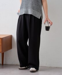 CIAOPANIC TYPY | 【接触冷感/5サイズ展開】テックリネンウエスト紐ベルトワイドイージースラックス(その他パンツ)