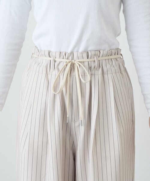 CIAOPANIC TYPY（チャオパニックティピー）の「【接触冷感/5サイズ展開】テックリネンウエスト紐ベルトワイドイージースラックス（その他パンツ・レディース・グレー/ベージュ/イエロー/アイボリー/ブラック・X-SMALL/MEDIUM/SMALL/X-LARGE/LARGE）」の22枚目の写真