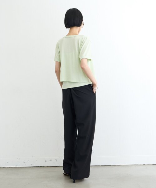 CIAOPANIC TYPY(チャオパニックティピー)の「【接触冷感/5サイズ展開】テックリネンウエスト紐ベルトワイドイージースラックス(その他パンツ・レディース・グレー/ベージュ/イエロー/アイボリー/ブラック・X-SMALL/MEDIUM/SMALL/X-LARGE/LARGE)」の22枚目の写真
