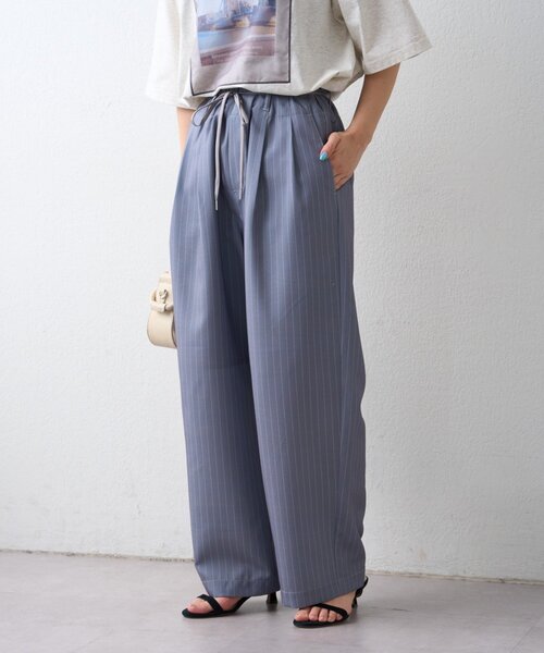 CIAOPANIC TYPY（チャオパニックティピー）の「【接触冷感/5サイズ展開】テックリネンウエスト紐ベルトワイドイージースラックス（その他パンツ・レディース・グレー/ベージュ/イエロー/アイボリー/ブラック・X-SMALL/MEDIUM/SMALL/X-LARGE/LARGE）」の15枚目の写真