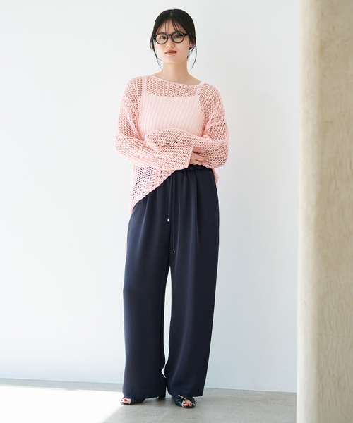 IENA(イエナ)の「ウォッシャブルシルキーサテンイージーパンツ(その他パンツ・レディース・ベージュ/ネイビー/ブラック・36/34/40/38)」の10枚目の写真