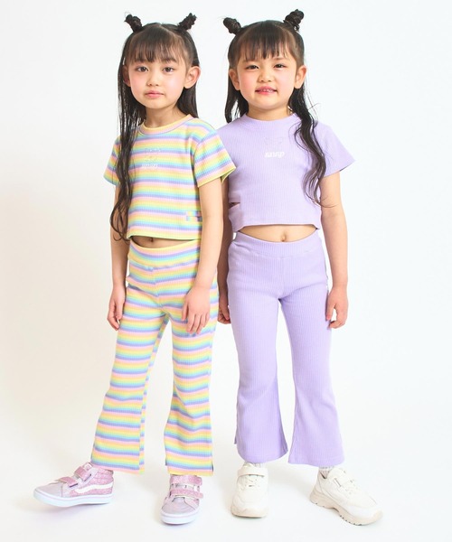 ANAP kids(アナップキッズ)の「フレア リブパンツ【セットアップ対応】(その他パンツ・キッズ・ブラック/マルチ/ラベンダー・110/130/120)」の5枚目の写真