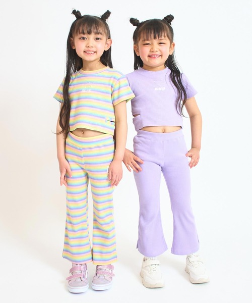 ANAP kids(アナップキッズ)の「フレア リブパンツ【セットアップ対応】(その他パンツ・キッズ・ブラック/マルチ/ラベンダー・110/130/120)」の6枚目の写真