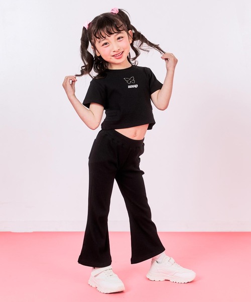 ANAP kids(アナップキッズ)の「フレア リブパンツ【セットアップ対応】(その他パンツ・キッズ・ブラック/マルチ/ラベンダー・110/130/120)」の9枚目の写真