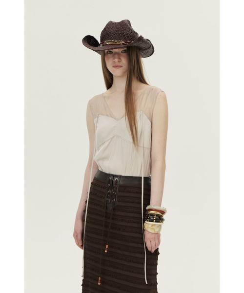 KUME(クメ)の「Organza Sheer Sleeveless Top, Ivory(シャツ/ブラウス・レディース・その他・SMALL/MEDIUM/LARGE)」の5枚目の写真