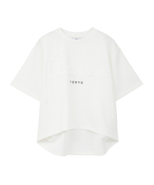 CONVERSE TOKYO(コンバーストウキョウ)の「SPINDLE LOGO TUCK TEE(Tシャツ/カットソー・レディース・ブラック/杢グレー/ホワイト・FREE)」の17枚目の写真