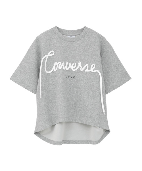 CONVERSE TOKYO(コンバーストウキョウ)の「SPINDLE LOGO TUCK TEE(Tシャツ/カットソー・レディース・ブラック/杢グレー/ホワイト・FREE)」の19枚目の写真
