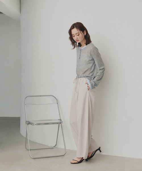 ad thie(アドティエ)の「UVカット ワイドパンツ(その他パンツ・レディース・グレイッシュベージュ/ブラック・FREE)」の16枚目の写真