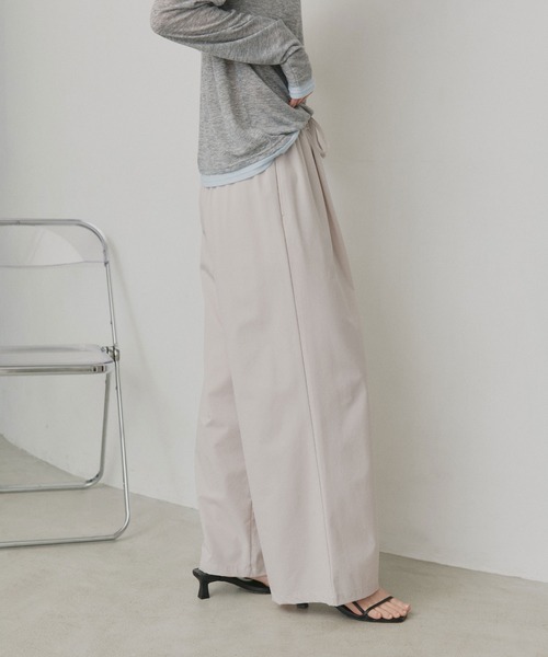 ad thie(アドティエ)の「UVカット ワイドパンツ(その他パンツ・レディース・グレイッシュベージュ/ブラック・FREE)」の19枚目の写真