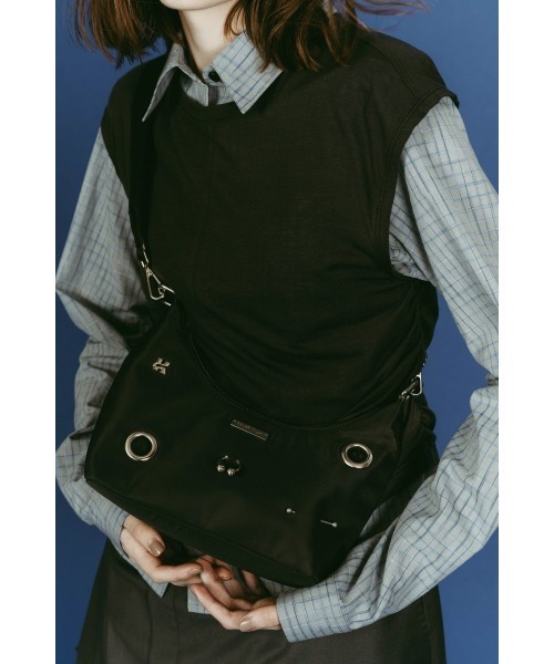 Knuth Marf（クヌースマーフ）の「pierce mini bag（ショルダーバッグ・レディース・ブラック/グレー・ONE SIZE）」の7枚目の写真