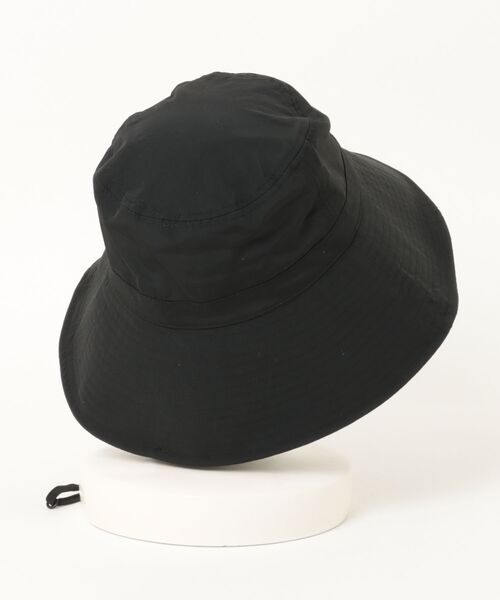 BEN DAVIS(ベンデイビス)の「【BEN DAVIS/ベンデイビス】LONG BRIM NYLON SUN HAT ロングブリムナイロンサンハット サファリハット 紫外線対策 つば広 あご紐付き アウトドア キャンプ フェス(ハット・メンズ・ライトベージュ/ブラック/ベージュ・FREE)」の4枚目の写真