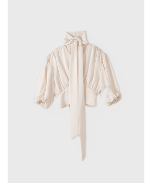 EIMY ISTOIRE(エイミーイストワール)の「EIMY MARIEE SATIN BLOUSE(シャツ/ブラウス・レディース・オフホワイト/ブラック・F)」の9枚目の写真