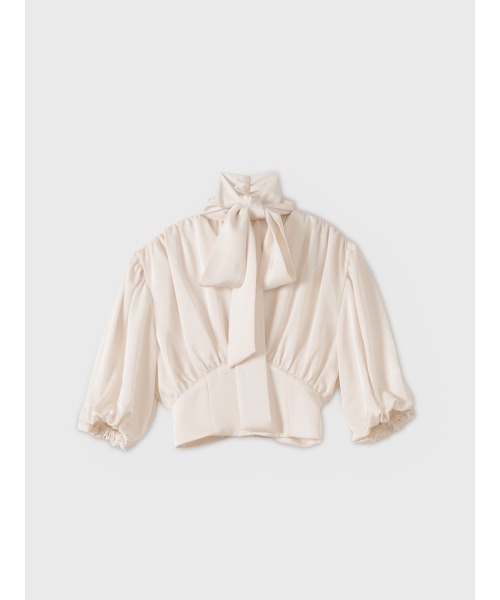 EIMY ISTOIRE(エイミーイストワール)の「EIMY MARIEE SATIN BLOUSE(シャツ/ブラウス・レディース・オフホワイト/ブラック・F)」の13枚目の写真