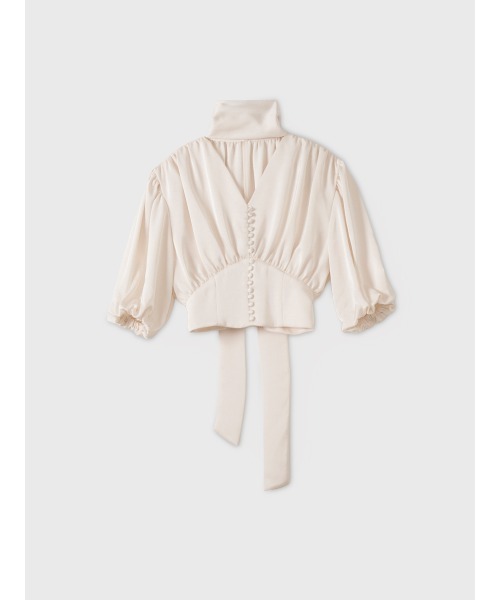 EIMY ISTOIRE(エイミーイストワール)の「EIMY MARIEE SATIN BLOUSE(シャツ/ブラウス・レディース・オフホワイト/ブラック・F)」の14枚目の写真