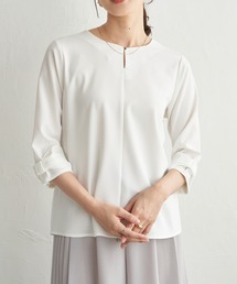 ドライタッチ袖デザインブラウス