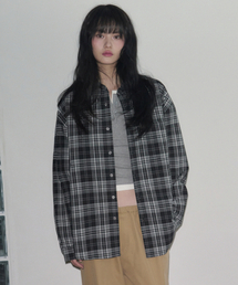 LEATHERY（レザリー）の「マイロオーバーサイズチェックシャツ[ブラック]（シャツ/ブラウス）」