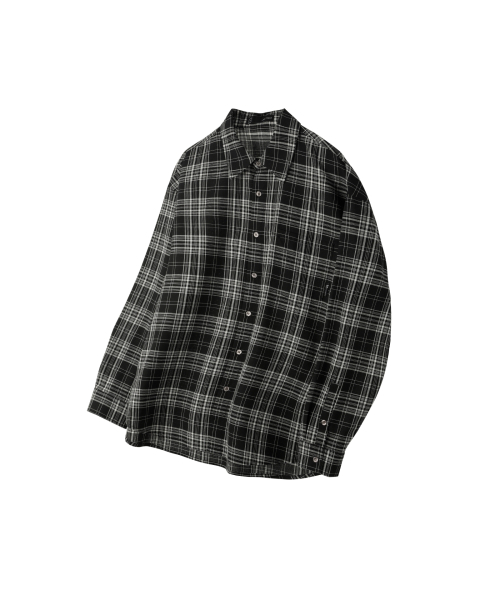 LEATHERY（レザリー）の「マイロオーバーサイズチェックシャツ[ブラック]（シャツ/ブラウス・レディース・その他・M/L）」の3枚目の写真