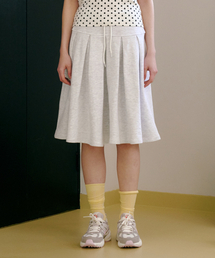 FUN FROM FUN（ファンフロムファン）の「Pleats Jersey Skirt, Melange Grey（スカート）」