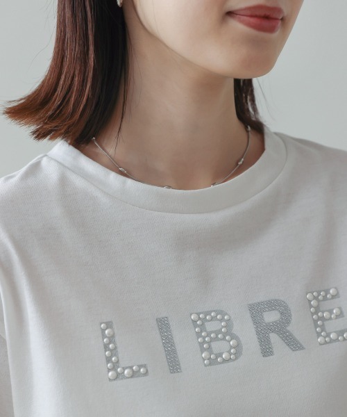 Bou Jeloud(ブージュルード)の「箔ストーンロゴTシャツ(Tシャツ/カットソー・レディース・チャコールグレー/オフホワイト/グレイッシュベージュ・FREE)」の15枚目の写真