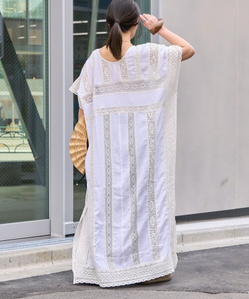 CIAOPANIC TYPY(チャオパニックティピー)の「【Aguni】2WAYレースワンピース(ワンピース・レディース・ホワイト/サックスブルー・ONE SIZE)」の12枚目の写真