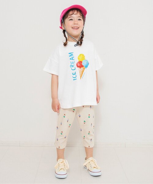 BREEZE（ブリーズ）の「【夏におすすめ】DAISUKI総柄ライトパンツ_7分丈（その他パンツ・キッズ・ブラウン/アイボリー/クリーム/ブルー/イエロー/ラベンダー/チェック/レッド/ピンク/グリーン・80/70/100/90/130/120/110）」の16枚目の写真