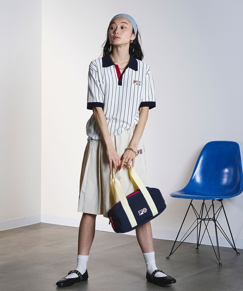 FILA（フィラ）の「(FILAⅹROSEBUD)SIDE LINE PLEATED SKIRT（スカート・レディース・ホワイト/ネイビー・ONE SIZE）」の15枚目の写真