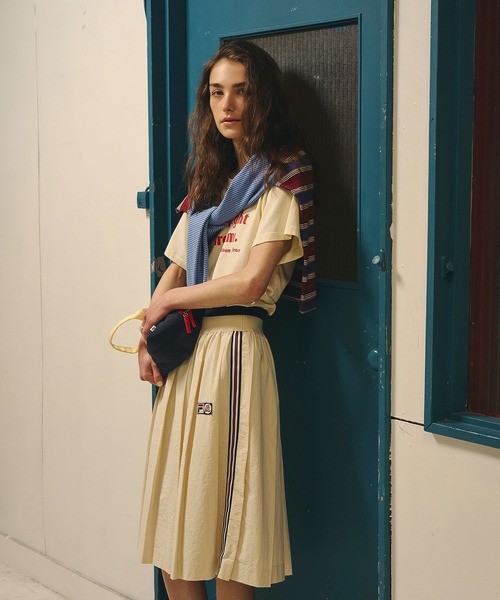 FILA（フィラ）の「(FILAⅹROSEBUD)SIDE LINE PLEATED SKIRT（スカート・レディース・ホワイト/ネイビー・ONE SIZE）」の21枚目の写真