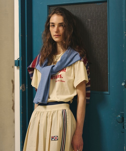 FILA（フィラ）の「(FILAⅹROSEBUD)SIDE LINE PLEATED SKIRT（スカート・レディース・ホワイト/ネイビー・ONE SIZE）」の22枚目の写真