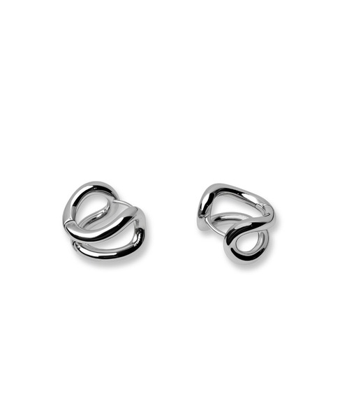 Lyvi(ライビィ)の「Layered Orbit Hoop Pierce / 金属アレルギー対応(ピアス(両耳用)・レディース・シルバー/ゴールド・FREE)」の16枚目の写真