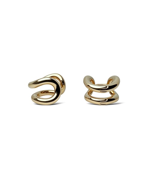 Lyvi(ライビィ)の「Layered Orbit Hoop Pierce / 金属アレルギー対応(ピアス(両耳用)・レディース・シルバー/ゴールド・FREE)」の6枚目の写真